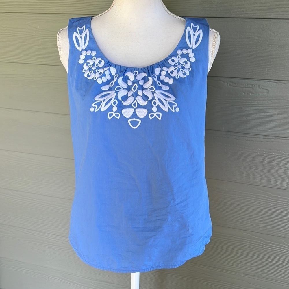 Vineyard Vines Embroidered Sleeveless Top